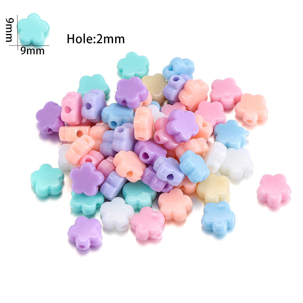 Wholesale 100pcs/pack Love Heart Stars Acrylic Beads